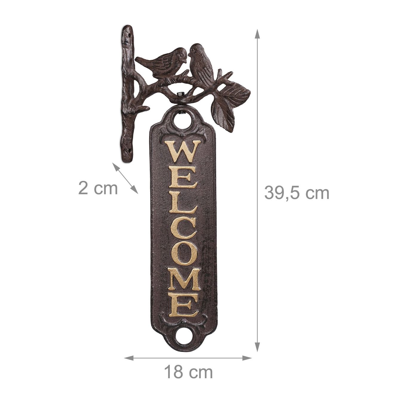 Insegne: Welcome Schild Vögel – Nuovo e nell'imballaggio originale da Gerlafingen venduto da Tsuru 7
