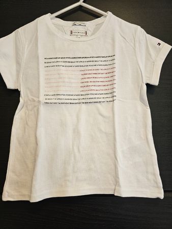 Tommy Hilfiger T-Shirt Gr. 98 Bio Baumwolle weiss
