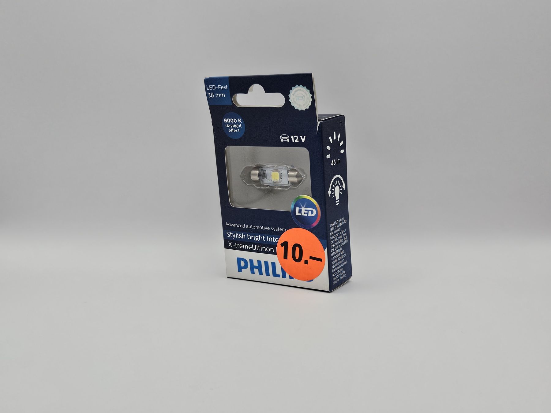 Philips Lampade: Lampadina Philips led 38 mm per auto – Nuovo e nell'imballaggio originale da Riazzino venduto da TicinoCarAudio