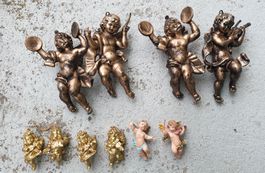 Set dekorativer Engel Figuren 10 Stück Kunststoff