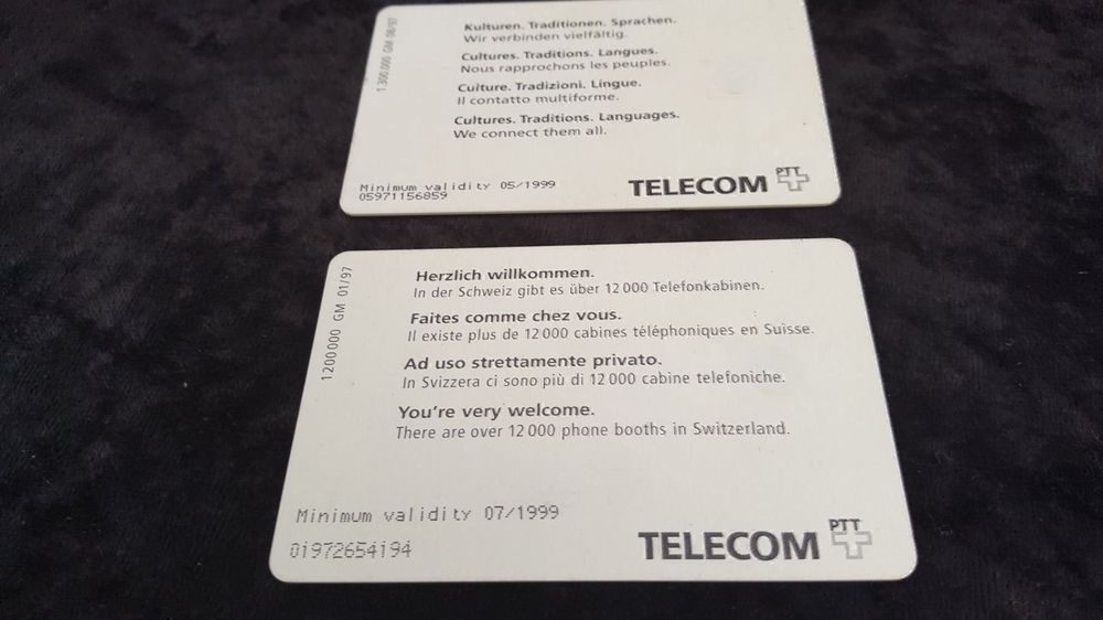 Cartes de téléphone: 2 Taxcards von 1999 – D'occasion à Reinach par 3Guggerli 3