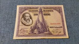 Spanien 100 Peseten 1928 Banknote, Top Sammlerstück!