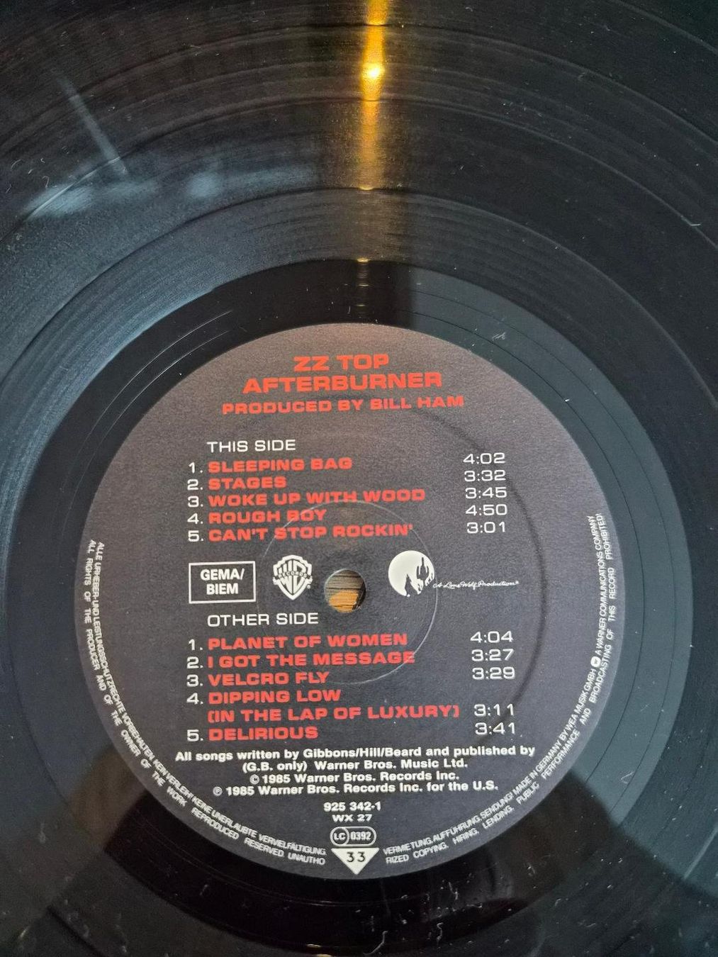 Schallplatten: Schallplatte / LP ZZ Top "Afterburner" 1985 – Gebraucht aus Dielsdorf von Haesi0 3