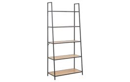 AC Design Regal Seaford 174.5x36x77 cm Eiche/Schwarz matt