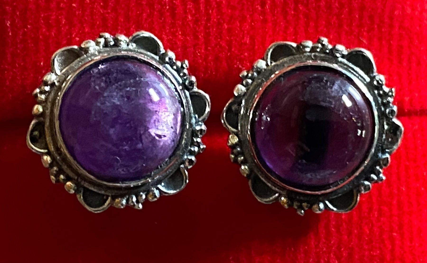 Orecchini pendenti & Orecchini a lobo: orientalische Silber Ohrstecker mit Amethyst – Nuovo e nell'imballaggio originale da Laax GR venduto da krippenfiguren-laax 3