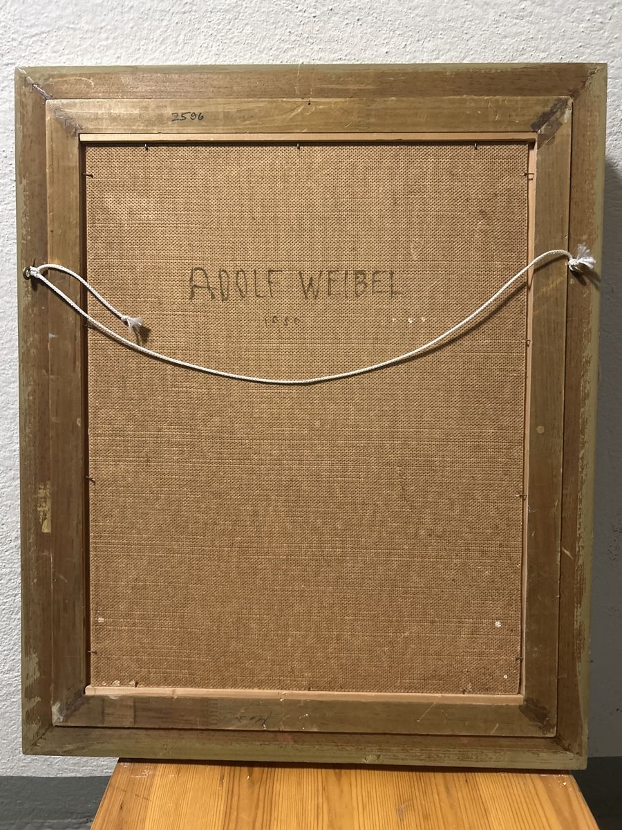Dipinti: Original Ölgemälde "Aktstudie" von Adolf Weibel, 1950 – Usato da Glarus venduto da KunstWerkEr-LS87 6