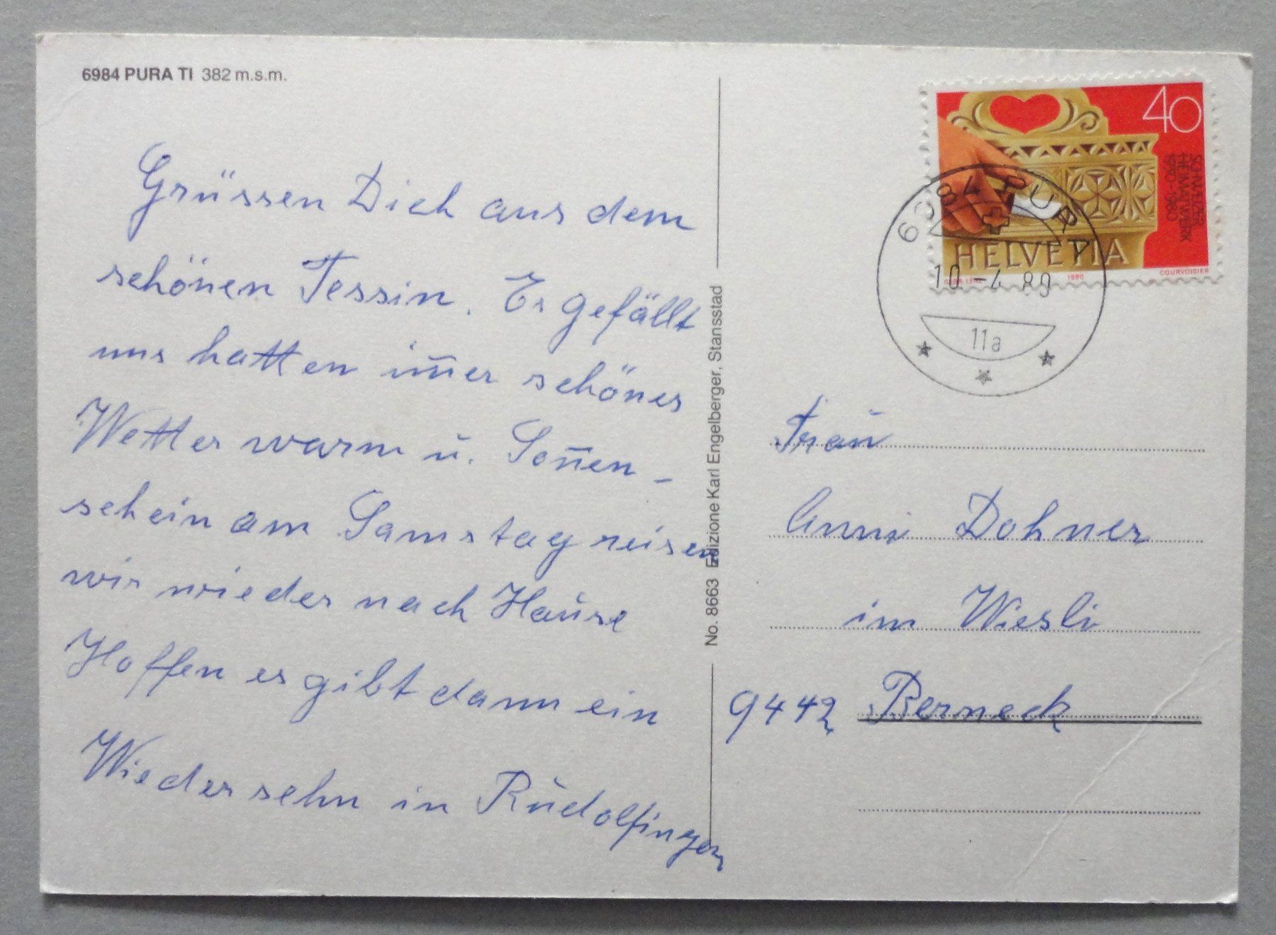 Cartoline postali: Pura 382 m s.m. – Difettoso da Fétigny venduto da Billy2miny 1
