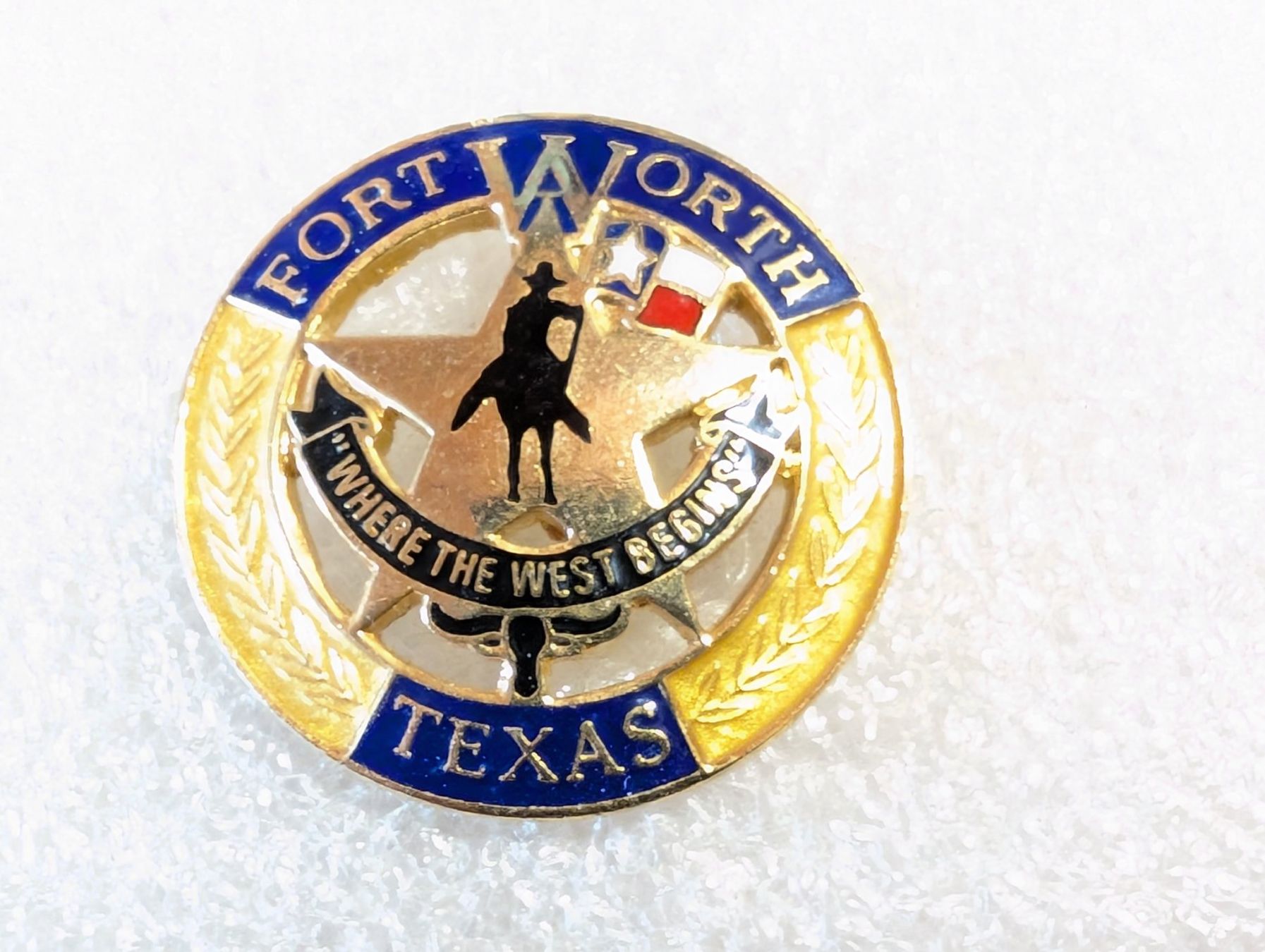 Placchette & Badge: Ansteckpin 288: Forth Worth Texas – Usato da Oppligen venduto da Pin-Fall-Shop