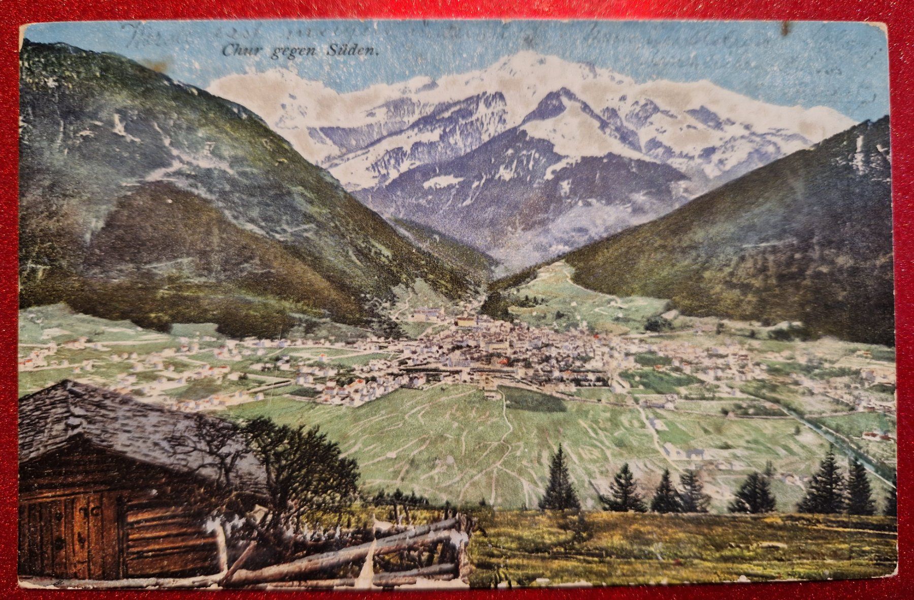 Cartoline postali: Chur gegen Süden ca 1907 – Usato da Melchnau venduto da Fishel
