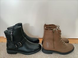 Schuhpaket mit 2 Paar Stiefeletten in Grösse 37, NEU!