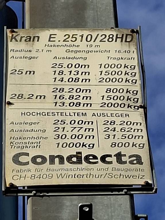 Kräne: Baukran condecta – Gebraucht aus trin von Ziobergomi 3