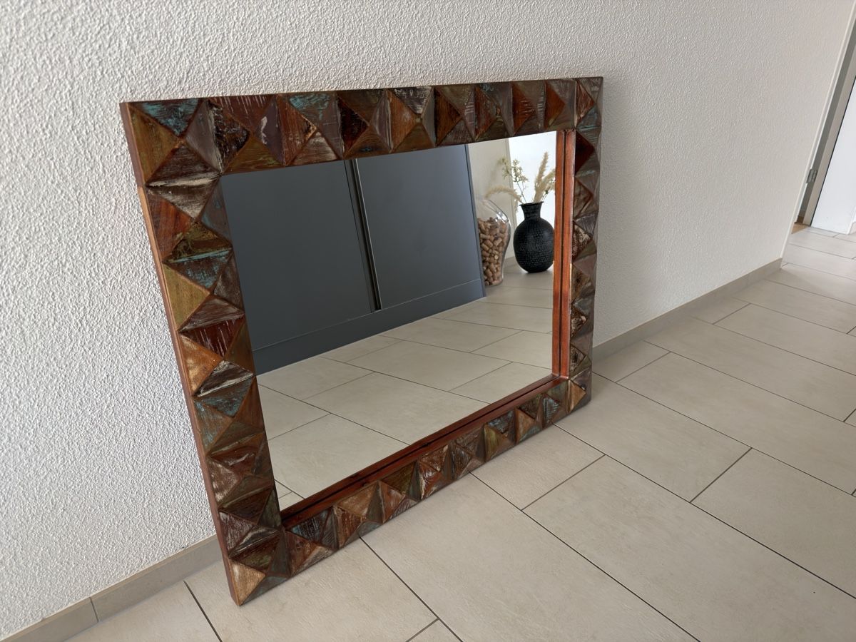 Spiegel: Vintage Holzspiegel midcentury modern – Gebraucht aus Richterswil von ski_7ffp 3