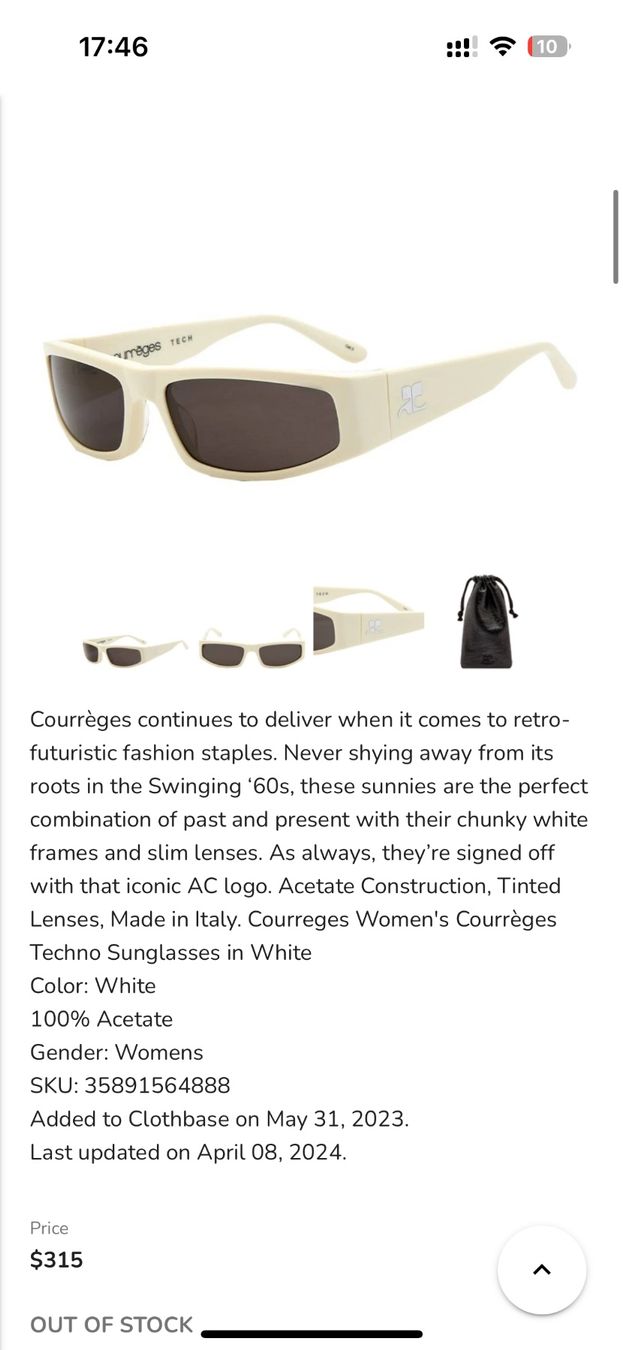 Occhiali & Lenti: Courreges sunglass – Nuovo (secondo la descrizione) da Frauenfeld venduto da Classiclover 3