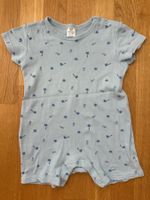 Sommerlicher Baby Body, hellblau mit Palmen, Gr. 86/92