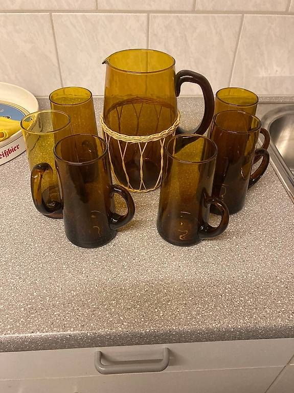 Caraffe: spanischer Sangria-Krug inkl. 6 Gläsern – Usato da Basel venduto da Blaetzlibajass 2