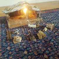 Weihnachtskrippe , Krippe , Holzkrippe
