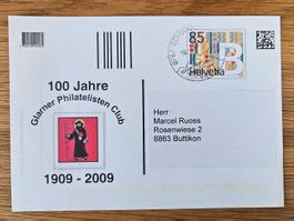Sonderkarte 100 Jahre Philatelisten Glarus