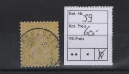 Sitzende Helvetia Nr. 39 gestempelt gut gezähnt und schön.