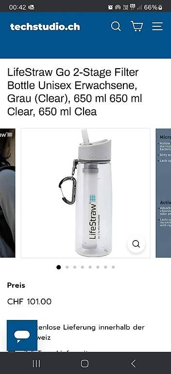 Sanitär: Neu: lifestraw wasserfilter – Gebraucht aus Grenchen von Lindalin2017 4