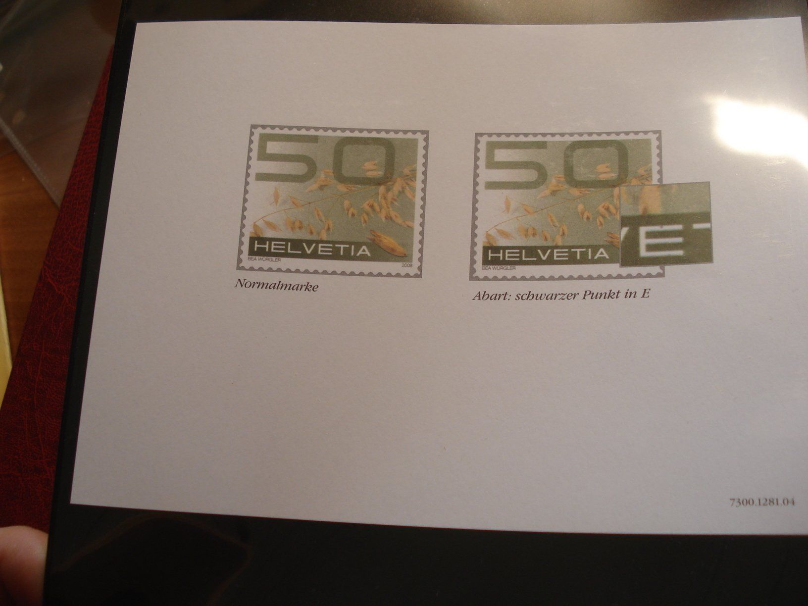 Tutti i francobolli: Abart "Getreide" 50 Rp, 2008 **, Schwarzer Punkt in E – Usato da Niederwil AG venduto da morostahu 3