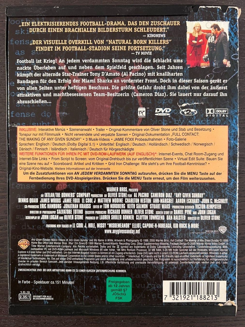Alle DVDs: An jedem verdammten Sonntag – Gebraucht aus Zürich von FilmFreunde 1