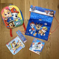 Paw Patrol Set: Rucksack, Turnbeutel, Malstift, Notizblock