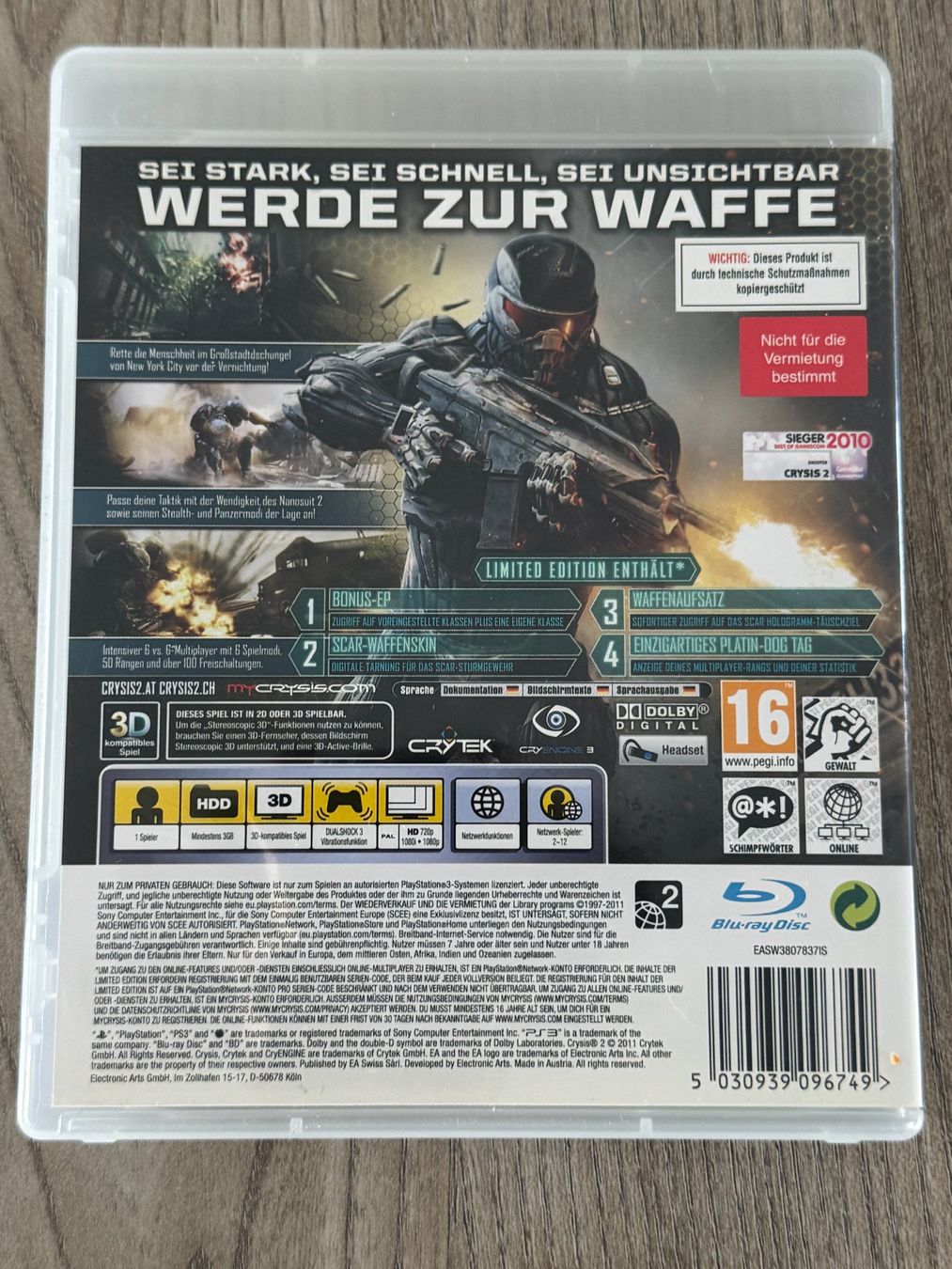 Jeux: Crysis 2 PS3 – D'occasion à Nottwil par dan_8wvp 1