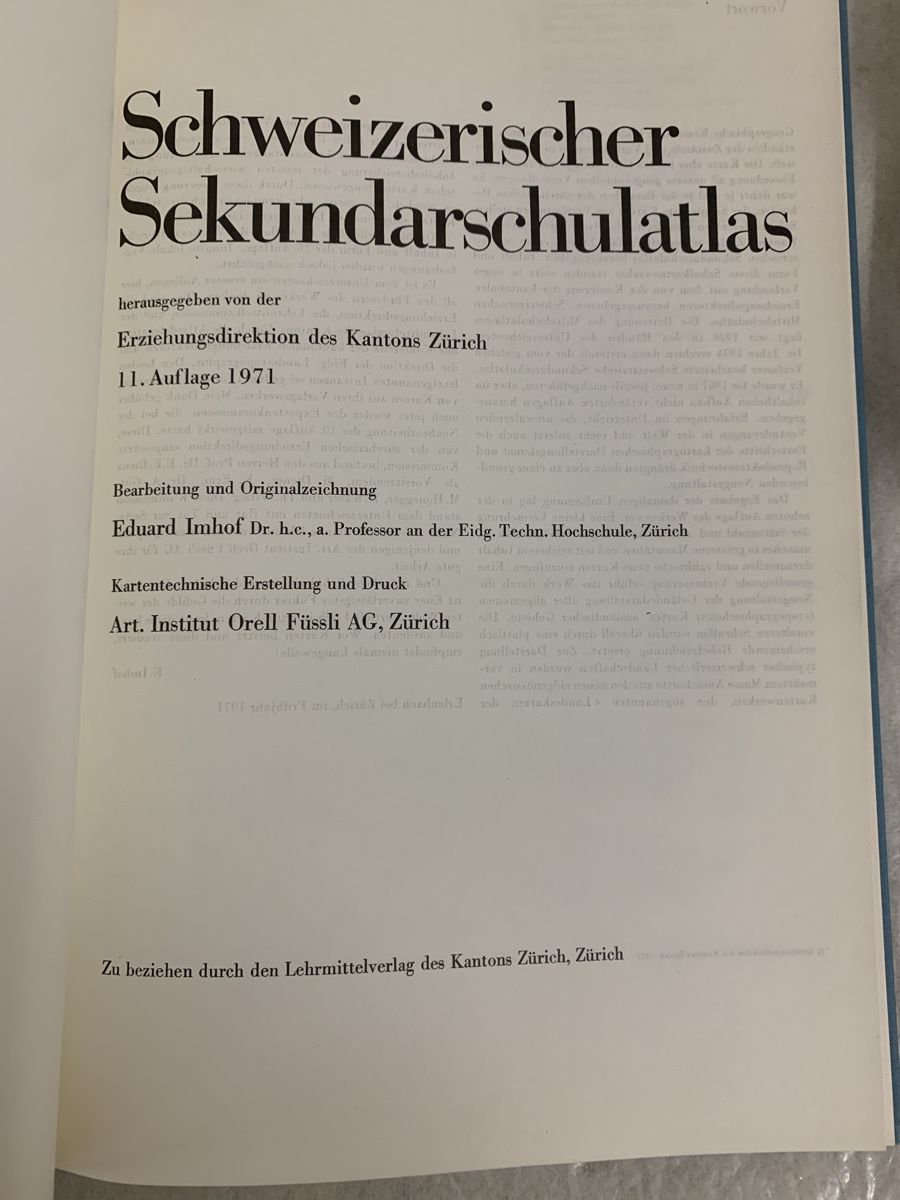 Libri: Schweizerischer Sekundarschulatlas 1971 – Nuovo (secondo la descrizione) da Erlenbach ZH venduto da Ritschly 3