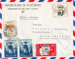 alter Flugbrief COLUMBIA - Tann-Rüti, ab 1.--