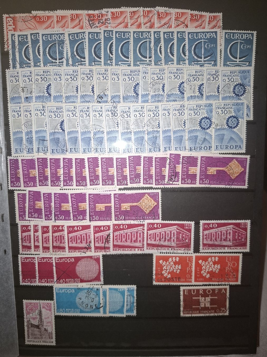 Alle Briefmarken: Dublettensammlung Frankreich – Gebraucht aus Balgach von SIMEON27 5