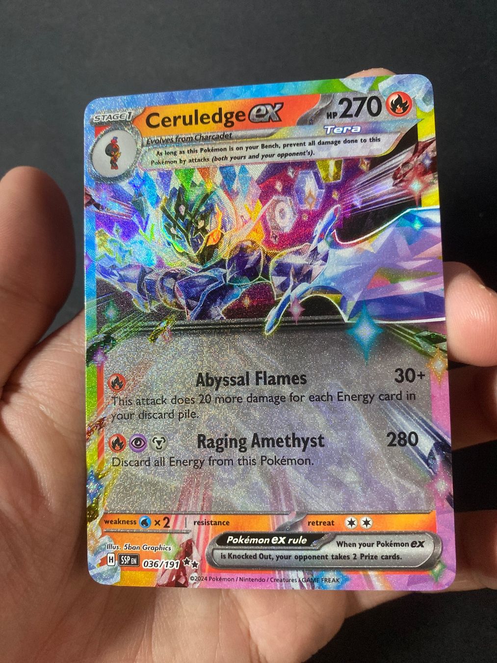 Pokémon Carte collezionabili: Ceruledge ex 36 - Surging Sparks - EN – Nuovo (secondo la descrizione) da Hausen AG venduto da Shrade 1