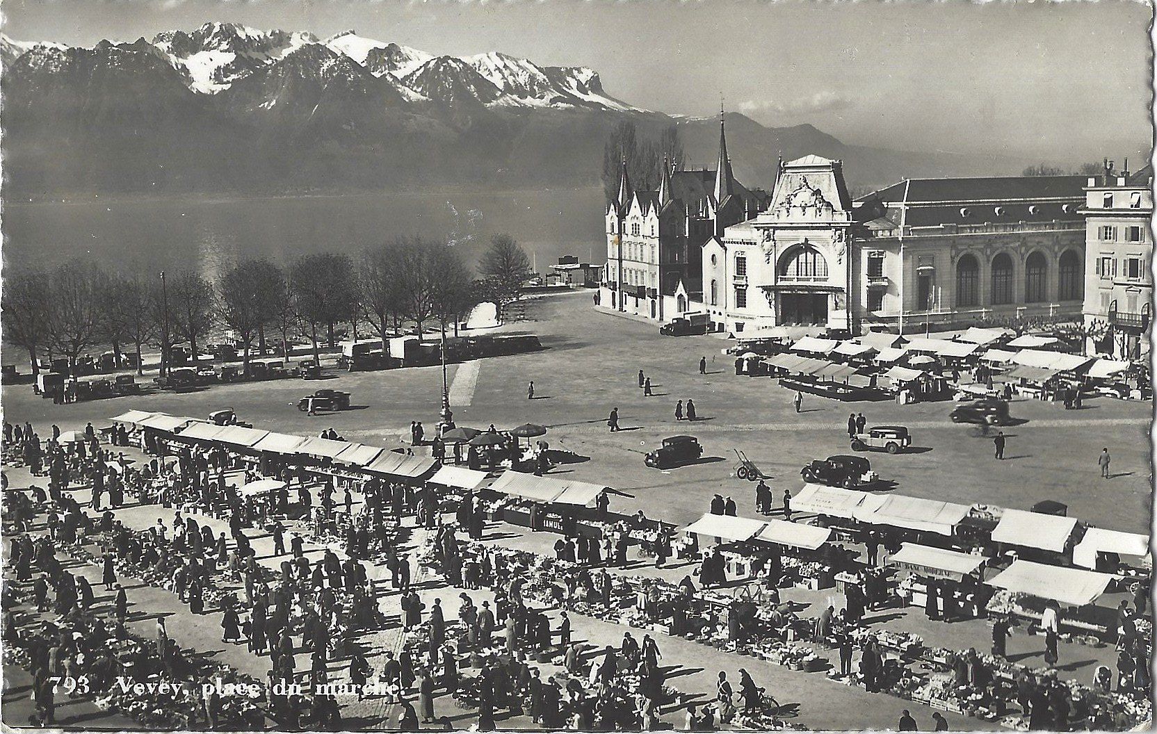 Cartoline postali: 793    Vevey.  place  du  marché. – Usato da Bütschwil venduto da Jackson1A
