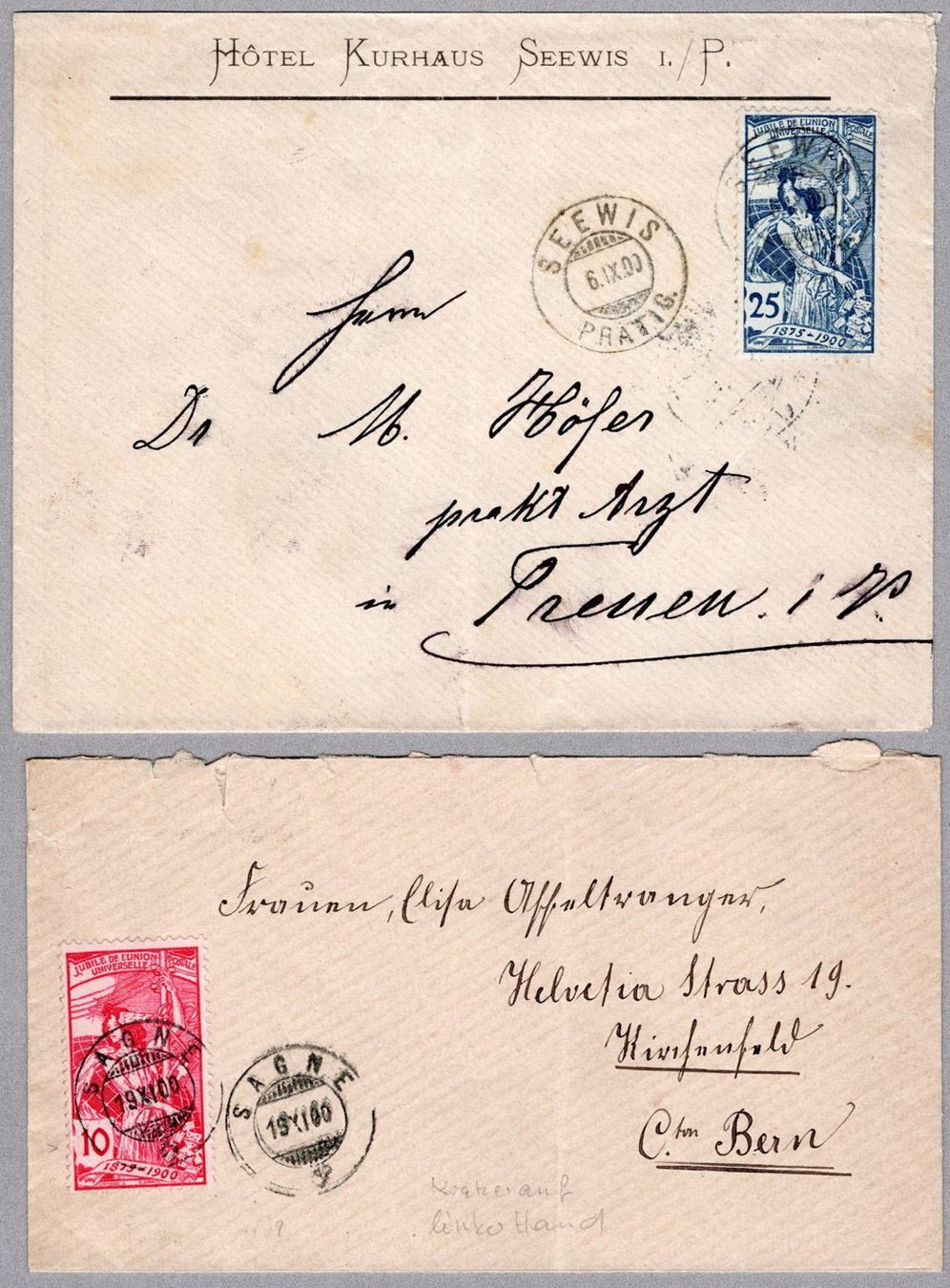 Buste & buste per spedizione: UPU 1900 – Usato da Vilters venduto da Jere3943 1