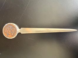 Edler Brieföffner mit Fasnachtsmotiv, Vintage, Top Zustand