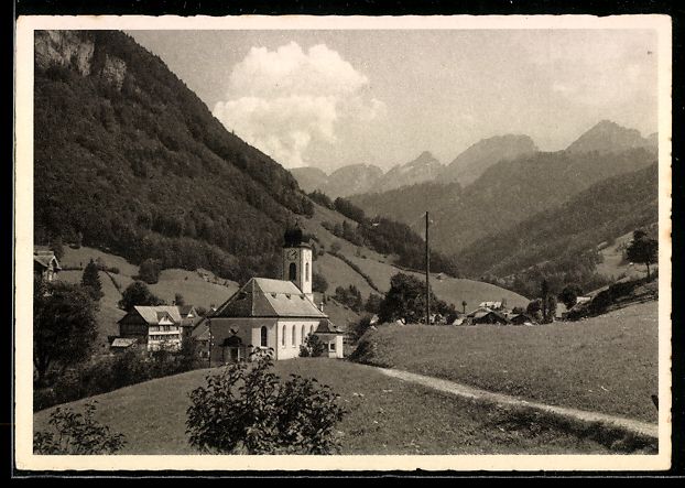 Ansichtskarten: AK Stein, Blick zum Ort mit Churfirsten – Gebraucht aus Berlin von bartko-reher