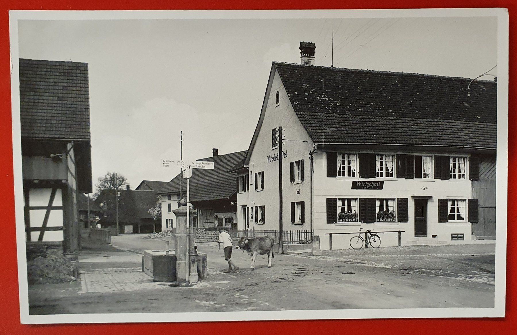 Cartoline postali: Volken 1937 - Wirtschaft zur Post – Usato da Kreuzlingen venduto da Rschweiz1