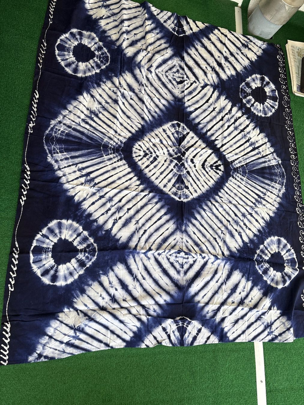 Sonstige Tischwäsche: Tischdecke mit Batikmuster blau-weiss – Gebraucht aus Schübelbach von S1CH