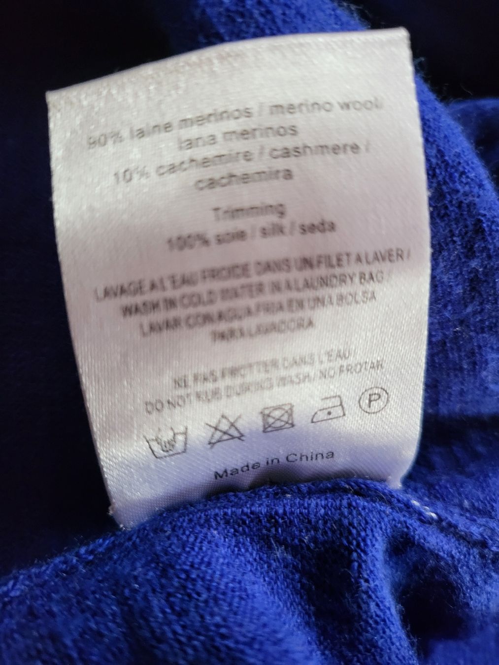 Sandro Maglioni & Felpe: pull  Sandro bleu merinos / cachemire / dentelle/ TS – Usato da Niedergösgen venduto da Eva2410 7