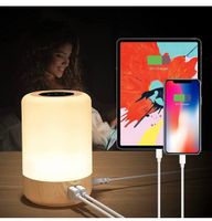 Nachttischlampe mit USB Ladeanschluss