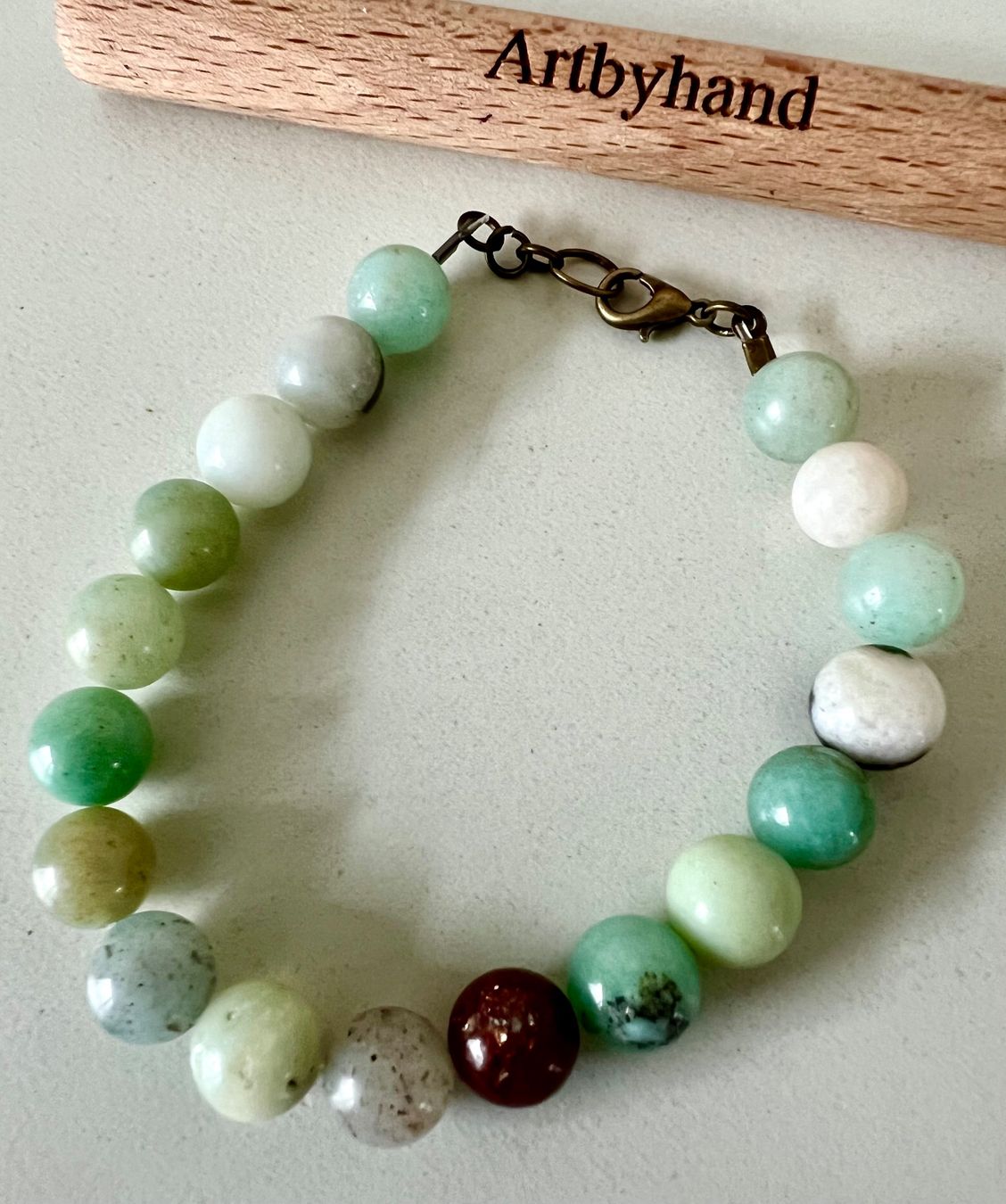 Armbänder & -reifen: Edelstein Armband Chalcedon & Aventurin - Unikat – Gebraucht aus Ruswil von artbyhand 4