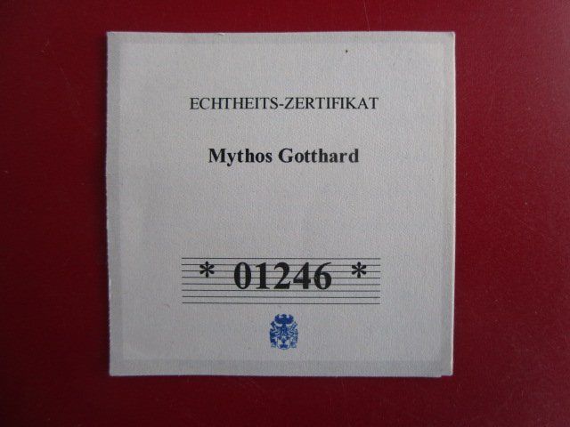 Medaglie: GIGANT: Gotthard Mythos - Gotthard 2016 - 70 mm - PP – Nuovo e nell'imballaggio originale da Luzern venduto da Horoskop1 2