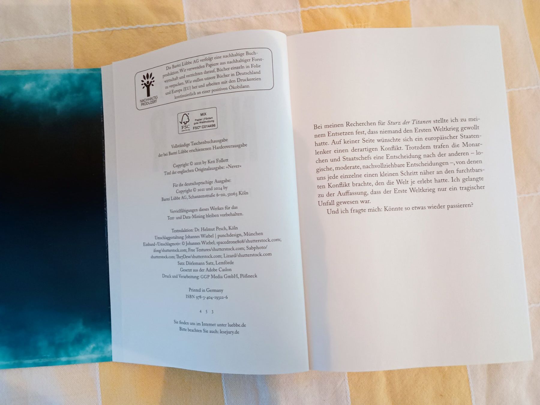 Libri: Ken Follett - Never - Die letzte Entscheidung – Nuovo (secondo la descrizione) da Buchs AG venduto da ReaNaTsch 4