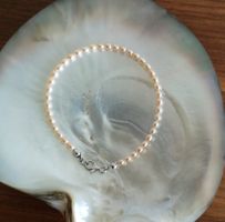 Süsswasserperle Armband, 3x4mm, apricot