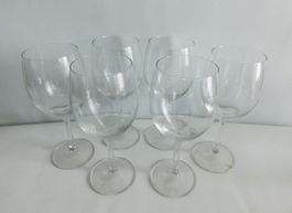 Vintage 6 Rotweingläser aus Kristall