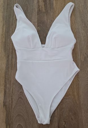 H&M Badeanzug Weiss Gr. 40, neuwertig