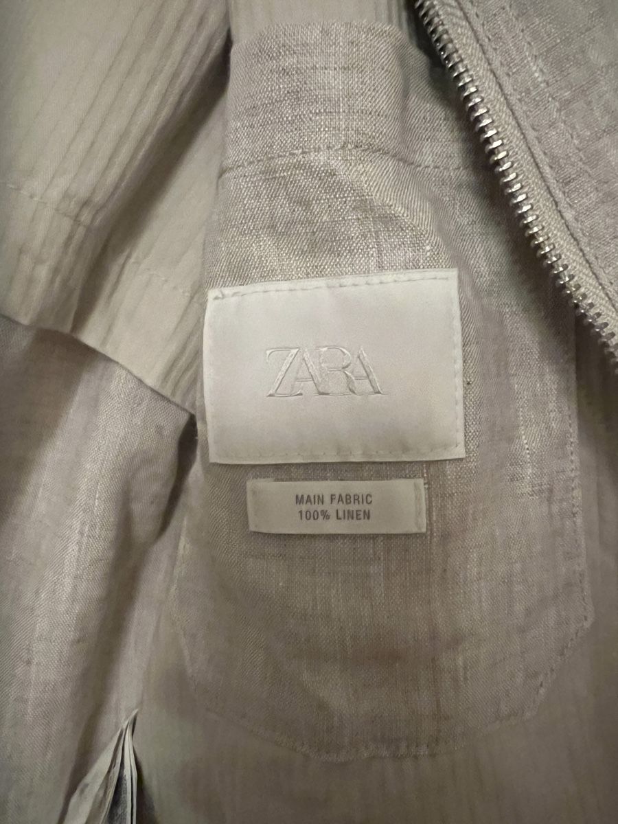 Zara Giacche: Surchemise Zara beige en lin  – Nuovo (secondo la descrizione) da Biel/Bienne venduto da hello653 1