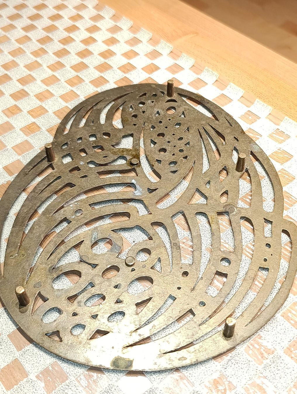 Sottobicchieri: Jugendstil Wärmeschutzer Untersetzer Messing ablage Bronze – Usato da Steffisburg venduto da 1.Schmuckschatulle 3