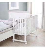 Babybett weiss mit zubehör gebraucht.