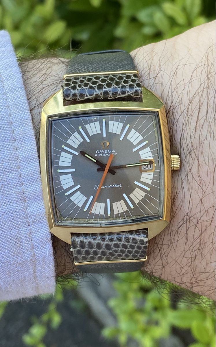 Omega Orologi: Omega Seamaster Date Automatic Gold Plated Vintage  – Usato da Zürich venduto da H.B.26