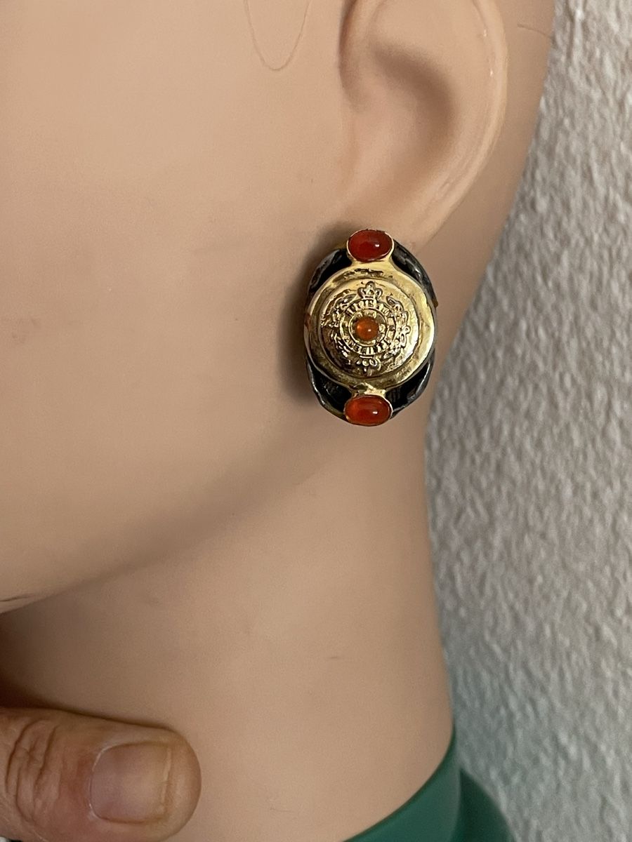 Orecchini pendenti & Orecchini a lobo: Boucles d'oreilles ancienne cornaline bon état – Usato da Worben venduto da benit.drn 3